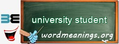 WordMeaning blackboard for university student